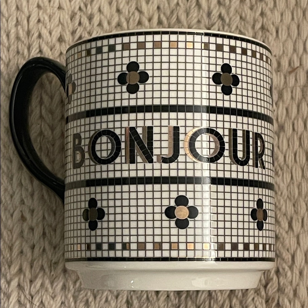 Bonjour Bistro Tile Mosaic Mug from Anthropologie. - Picture 2 of 5